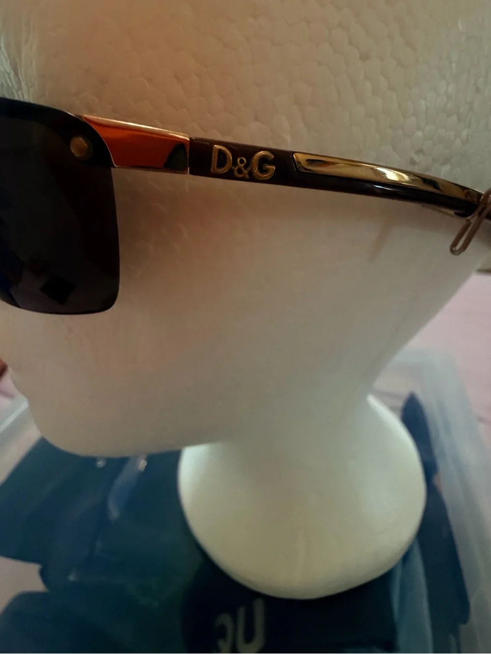 Dolce & Gabbana Brown Lens Sunglasses with Gold Bridge